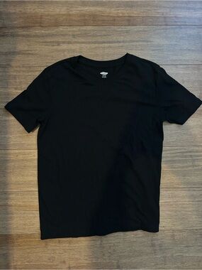 Kids Old Navy Classic Black V Neck T-Shirt